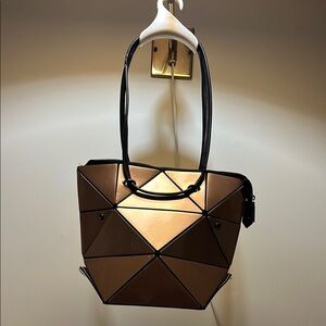 Geometric Brown Tote Bag